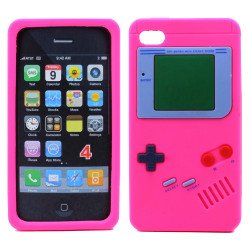 iPhone 4 4S 3D Gameboy Case (Hot Pink)